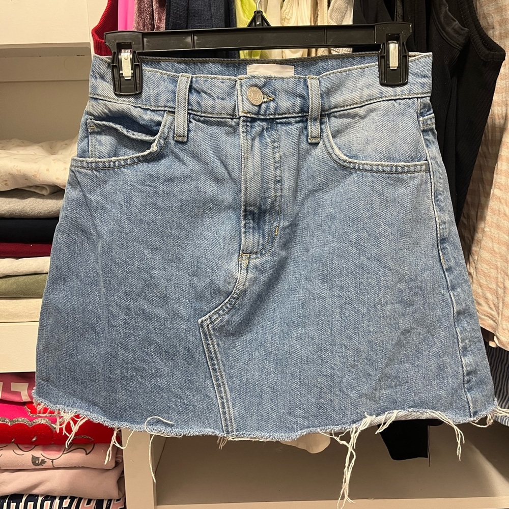 Frame Denim Blue Mini A-line Skirt